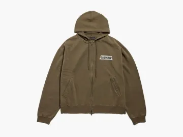 Balenciaga Over Zip-Up Hoodie Khaki
