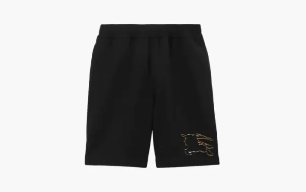Burberry Check EKD Cotton Shorts  Black