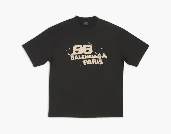 Balenciaga Hand-drawn Icon T-shirt Medium Fit Black