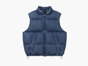 Supreme x Nike Denim Puffer Vest Indigo