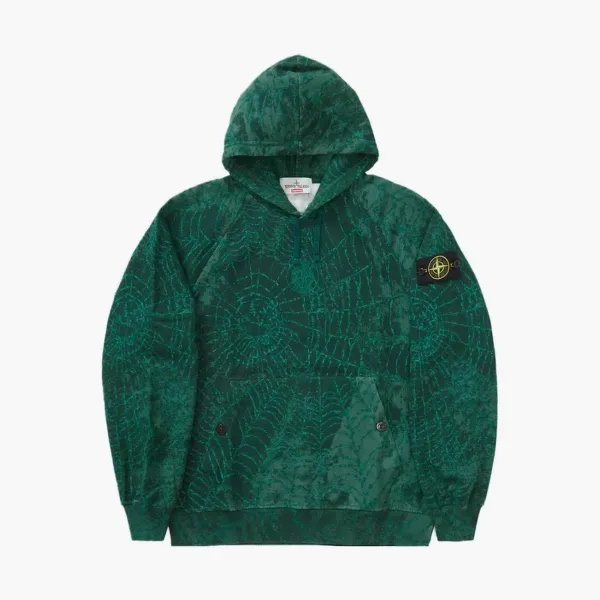 Supreme x Stone Island Hooded Sweatshirt Dark Green