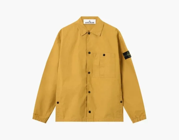 Stone Island Double-Coated Cotton Ripstop Overshirt Mustard