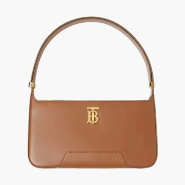Burberry Leather TB Shoulder Bag Brown