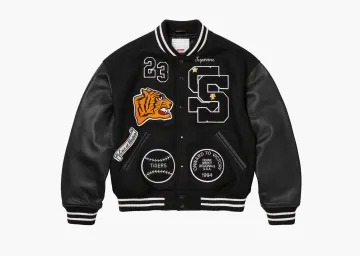 Supreme Tiger Varsity Jacket Black