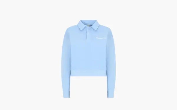 SPORTY & RICH Health Club Cotton Polo Blue