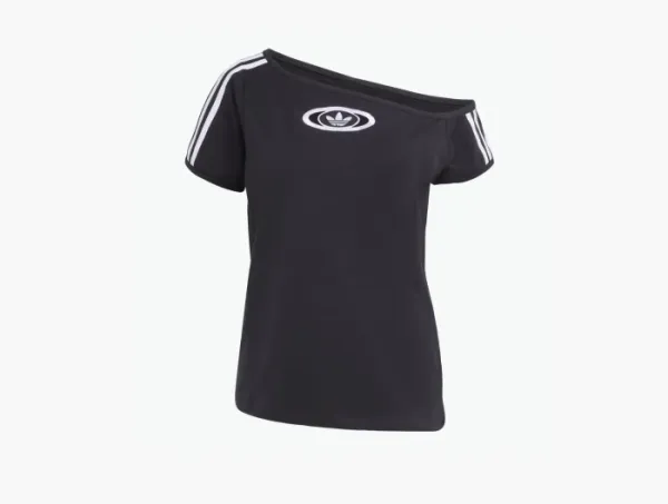 Adidas Originals Campus 2000 Off Shoulder Tee Black