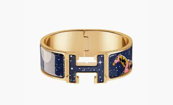 Hermès Clic Clac H Space Derby bracelet Indigo