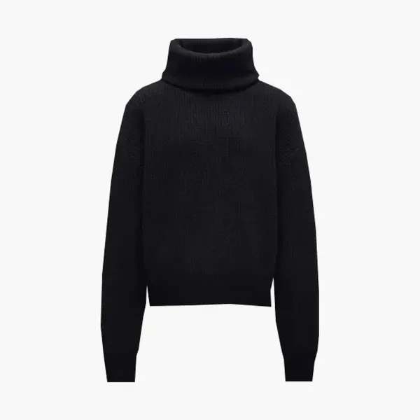 Moncler x Palm Angels T-Neck Knitted Sweatshirt Black