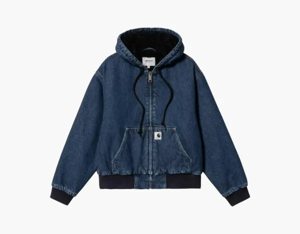 Carhartt WIP Elliot Hooded Denim Jacket Blue