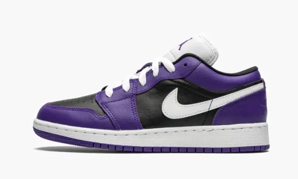 Air Jordan 1 Low GS Black / Court Purple