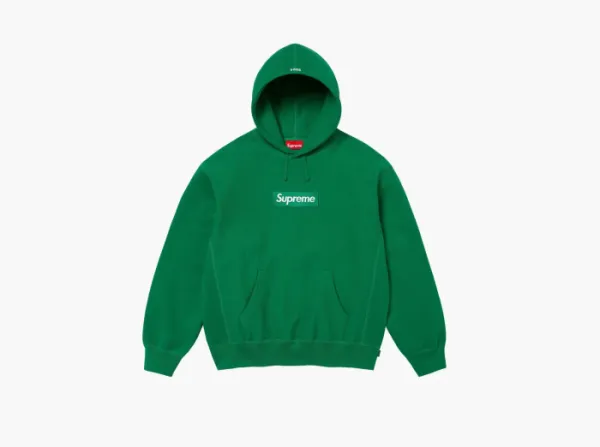 Supreme Box Logo Hooded Sweatshirt Green