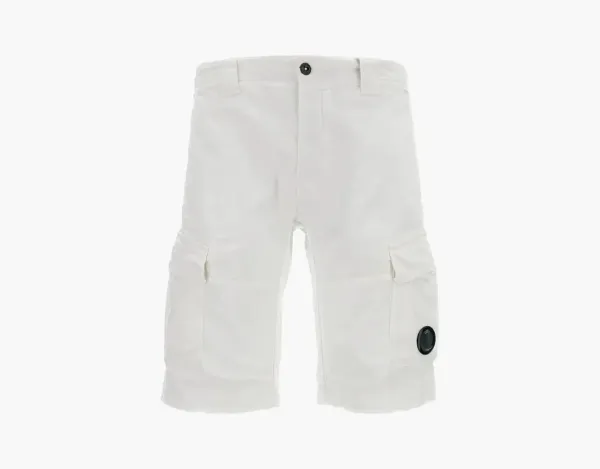 C.P. Company Lens Cargo Shorts White