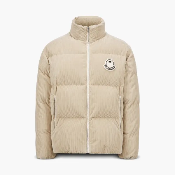 Moncler x Palm Angels Abrolhos Corduroy Short Down Jacket Beige