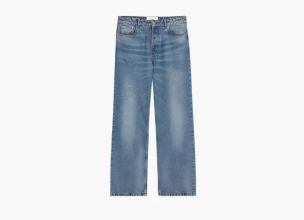 Ami Paris Cotton Large Fit Jeans Blue