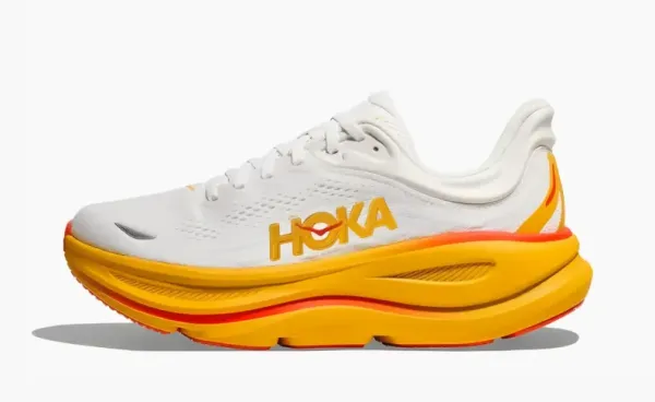 Hoka Bondi 9 White Yellow