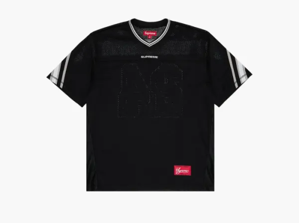 Supreme Jacquard Rib Football Jersey Black