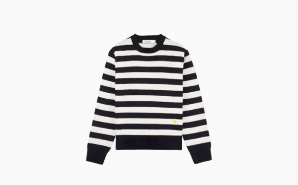 Sporty & Rich Striped Wool Jumper Black and White Stripes