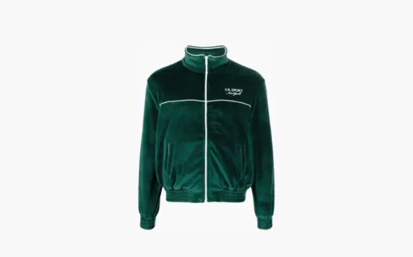 Sporty & Rich SR Sport Velour Track Jacket Green