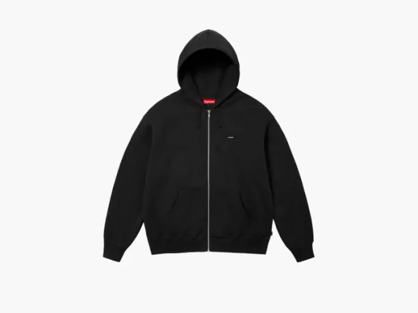 Supreme Small Box Zip Up Hooded Sweatshirt Black