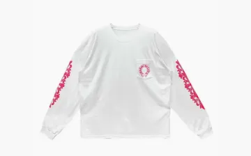Chrome Hearts Classic Horseshoe Long Sleeve White Pink