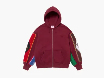 Supreme x Martine Rose Towel Zip Up Hooded Sweatshirt Cardinal