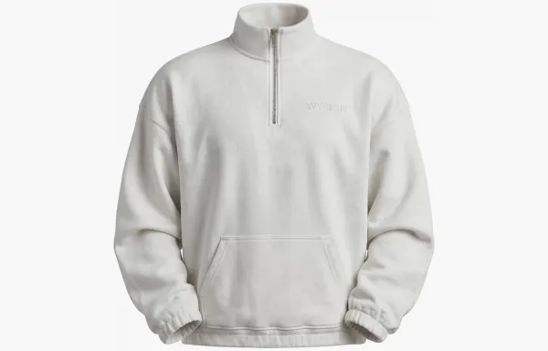 WYSION ZIP SWEATSHIRT BONE WHITE