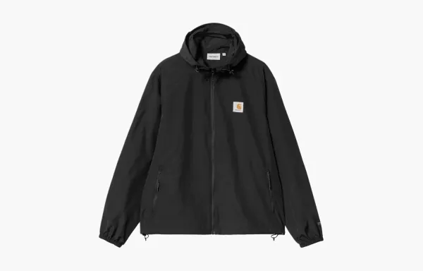 Carhartt WIP Hooded Zip Windbreaker Jacket Black