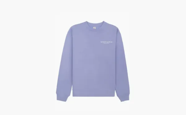 Sporty & Rich Cuffed Crew Neck Sweatshirt Purple