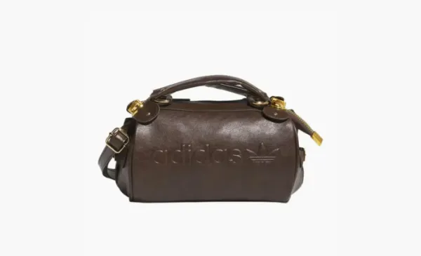 Adidas Polyurethane Pillow Bag Cylinder Bag Shoulder Brown