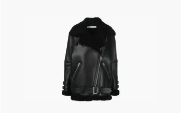 Acne Studios Women's Leather Jacket Black