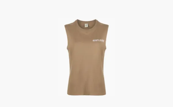 Sporty & Rich logo-print Cotton Tank Top Brown