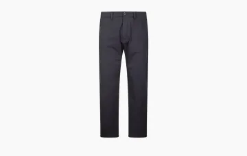 C.P.Company Solid Color Button Straight Slacks Black