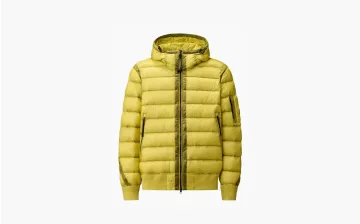 C.P. Company Lens-Detail Hooded Down Jacket Yellow