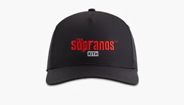Kith x The Sopranos Nylon Bay Low Pinch Crown Snapback Black