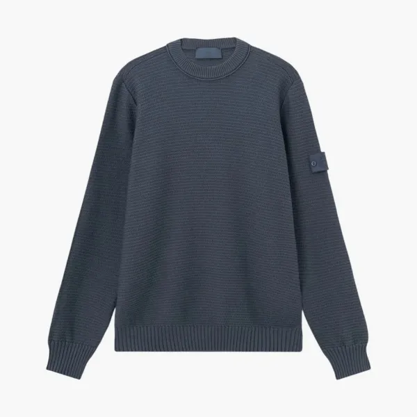 Stone Island Ghost Cotton Cashmere Knit Jumper Slate Blue