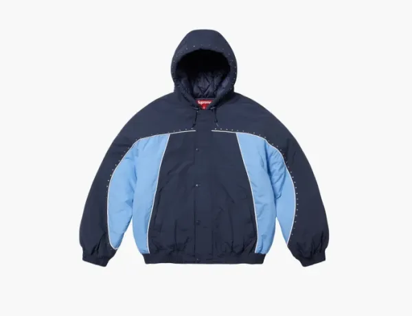 Supreme Studded Stadium Jacket  Navy