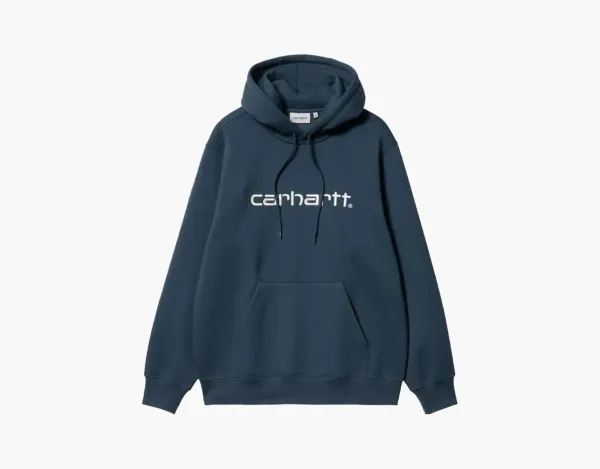 Carhartt WIP Script Logo Hoodie Blue