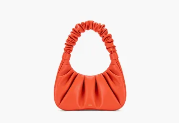 JW PEI Gabbi Ruched Hobo Handbag Scarlet