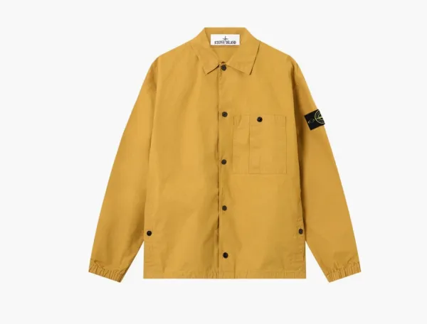 Stone Island Double-Coated Cotton Ripstop Overshirt Mustard