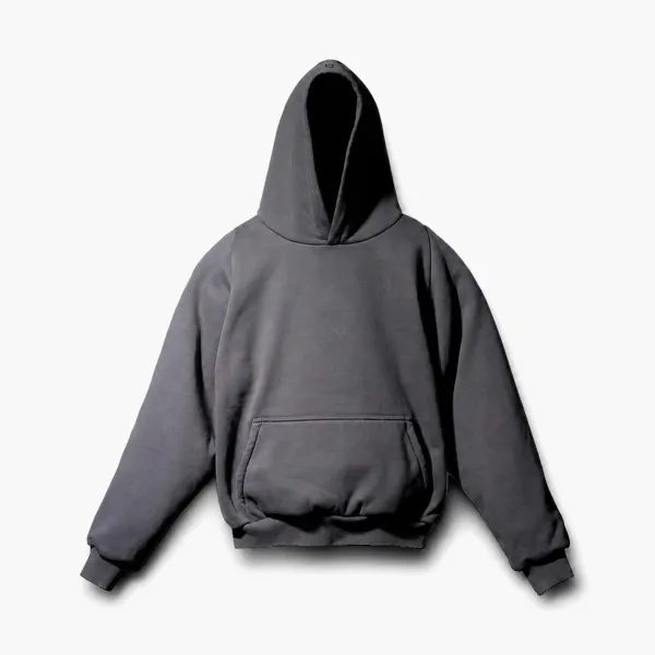 Yeezy X GAP X Balenciaga Logo Shrunken Hoodie Grey