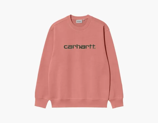 Carhartt WIP Sweatshirt Rose Pink Logo