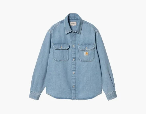 Carhartt WIP Harvey Denim Shirt Light Blue