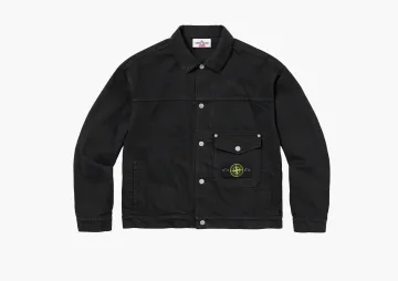 Supreme x Stone Island Denim Trucker Jacket Black