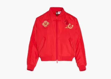 Adidas Originals CNY Modern China 3 Stripes Padded Bomber Jacket Better Scarlet
