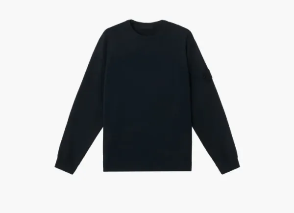 Stone Island Crewneck Sweatshirt with Ribbed Details Navy Blue