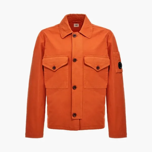 C.P. Company Chest Flap Pocket Shirt Jacket Orange