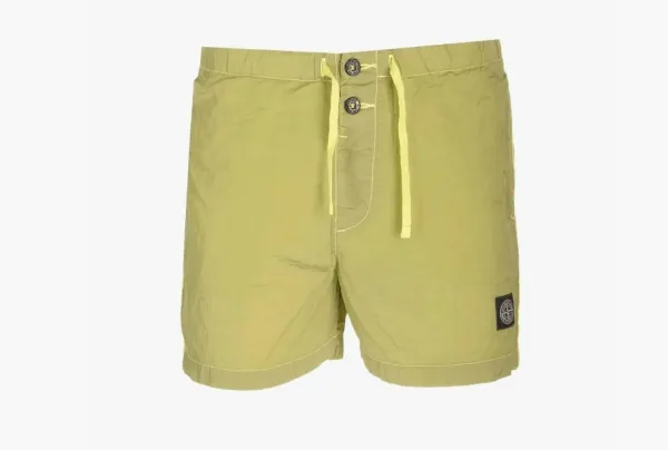 Stone Island Econyl Regenerated Nylon Metal Swim Shorts Lemon