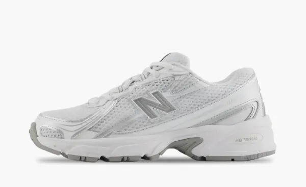 New Balance 740 Big Kid "White Silver Metallic"