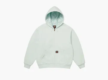 Supreme x Dickies Quilted Lined Zip Up Hooded Sweatshirt Pale Blue