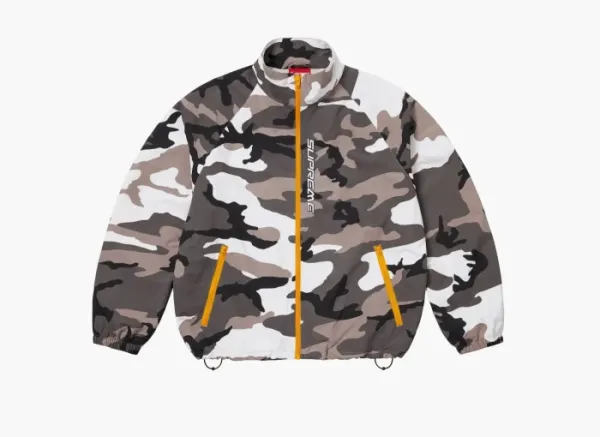 Supreme Contrast Zip Track Jacket Snow Camo